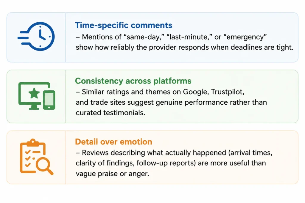 Check Recent Customer Reviews / Same-Day EICR London