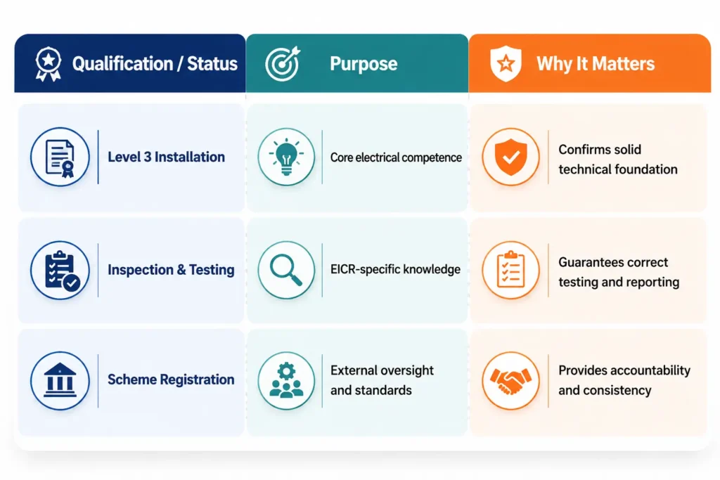 What Qualifications Should the Electrician Have? / Can Any Electrician Issue an EICR